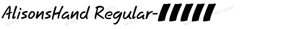 AlisonsHand Regular字体转换